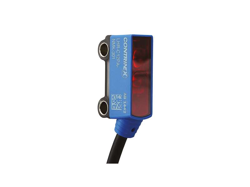 CONTRINEX Minijaturni fotoelektrični senzor 13x21 mm, background suppression ,PVC 0.2m, 3wire  konektor, PNP,LHR-C12PA-NMV-303;628-000-676