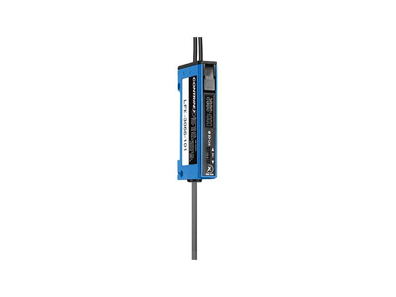 CONTRINEX Minijaturni fotoelektrični senzor 31x60mm, fiber amplifier , PVC 2m, 4wire  konektor, PNP, LFK-3066-403 ;620-000-945