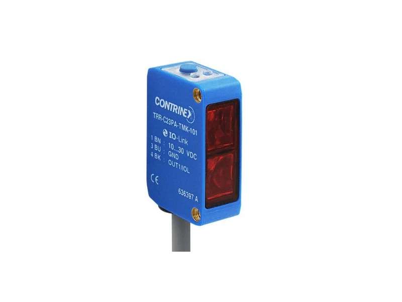 CONTRINEX Transparent object Transparent reflex 20 x 30 (C23) 20...4200 mm ABS Teach button LED, red 630 nm, TRR-C23PA-TMK-101