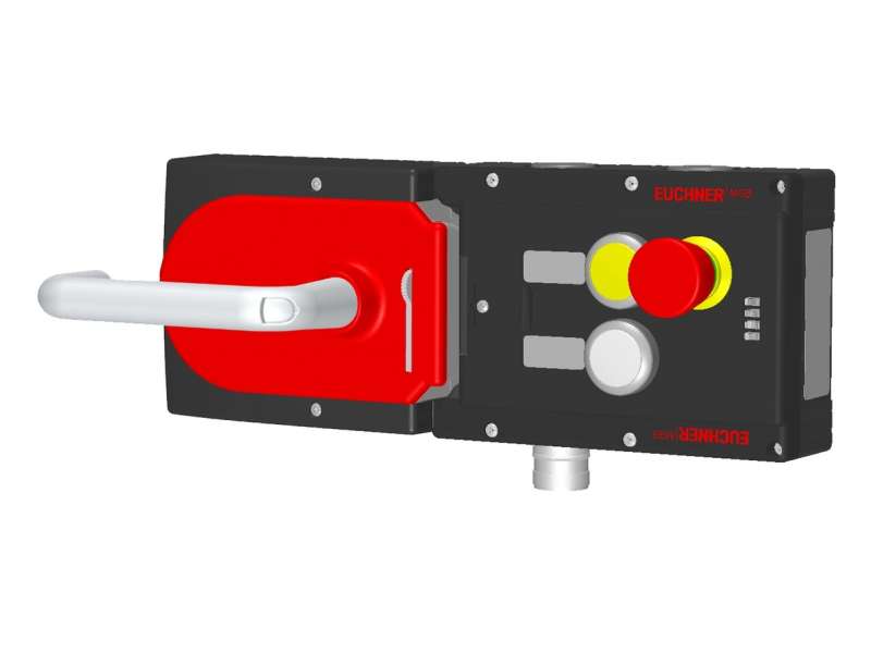 EUCHNER Locking set MGB-L2H-ARA-L-110616 (guard locking by solenoid force) with 2 pushbuttons, emergency stop, incl. label carrier, RC18