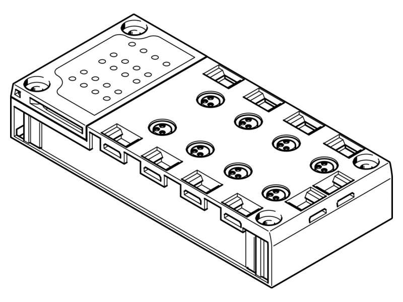 Festo Connection block CPX-AB-8-M8-3POL ; 195706