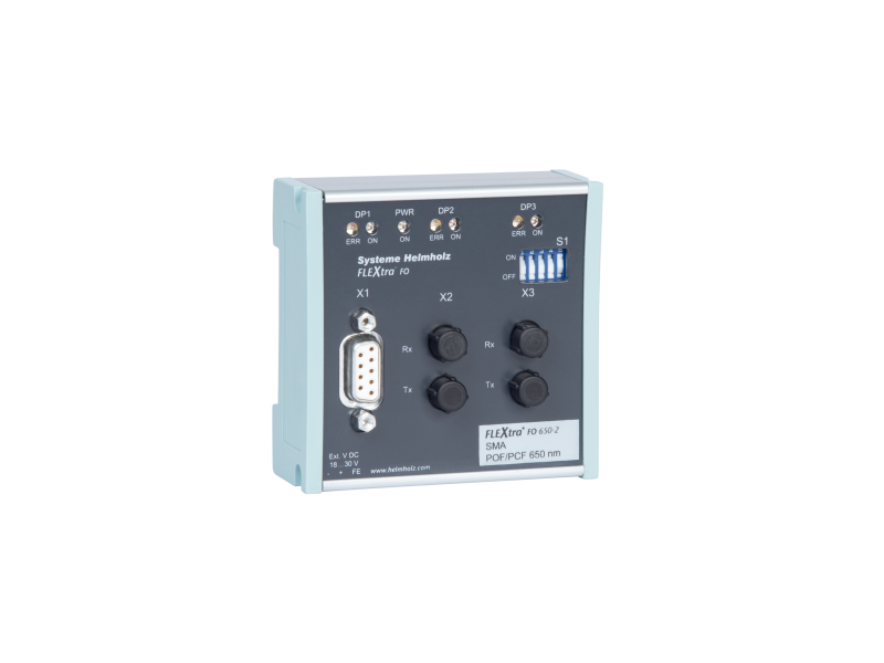 Helmholz FLEXtra® FO 650-2, PROFIBUS Optical Hub, SMA, 650 nm, POF/PCF