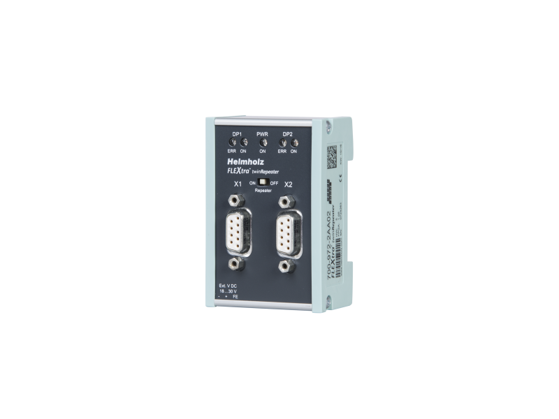 Helmholz FLEXtra® twinRepeater set incl. 2 PROFIBUS connectors, 90°, screw terminal, with PG