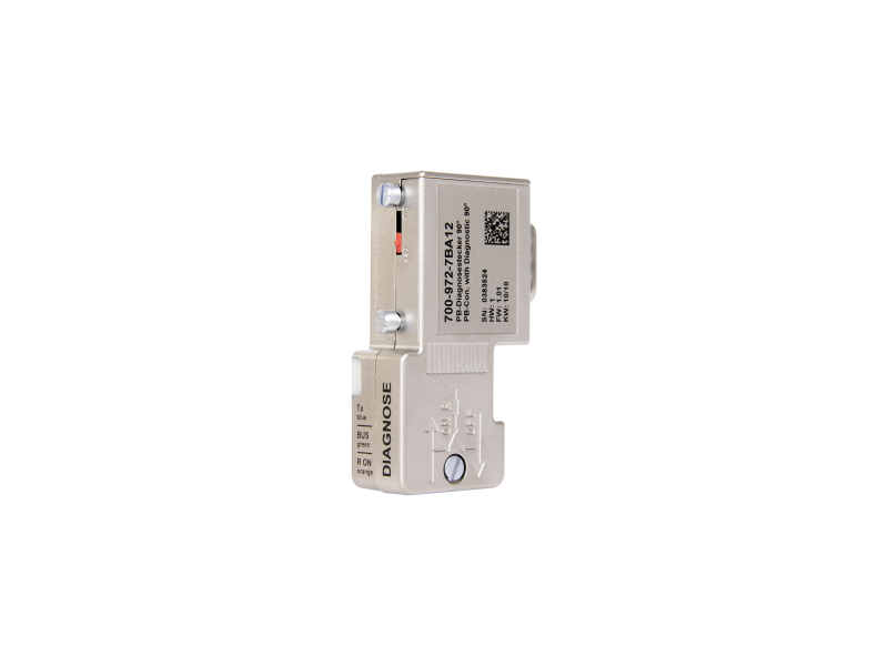 Helmholz PROFIBUS connector, 90°, screw terminal connector, with diagnostics LED, without PG