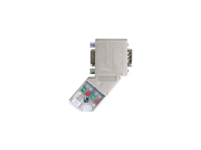 Helmholz PROFIBUS connector, angled, EasyConnect®, with PG interface, for solid cable