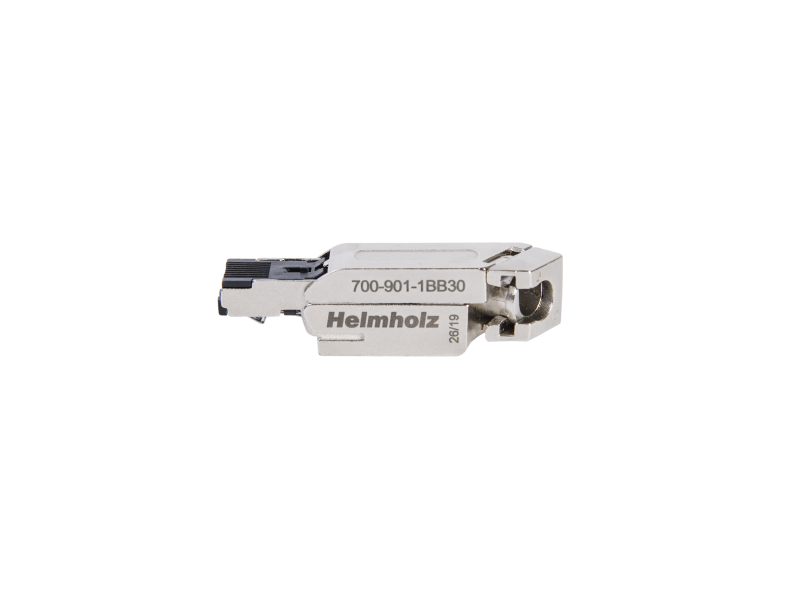 Helmholz PROFINET connector, RJ45, EasyConnect®, 145°, incl. installation instructions