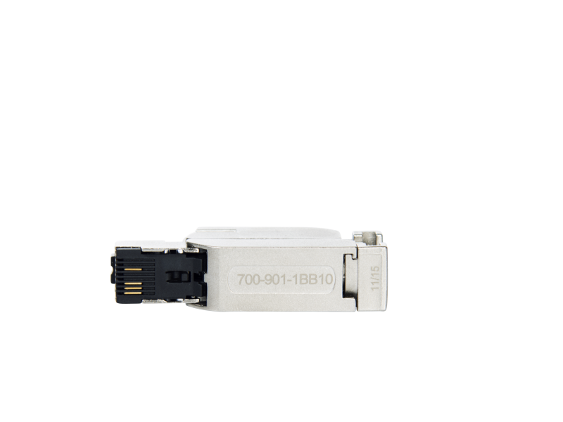 Helmholz PROFINET connector, RJ45, EasyConnect®, 180°, incl. installation instructions