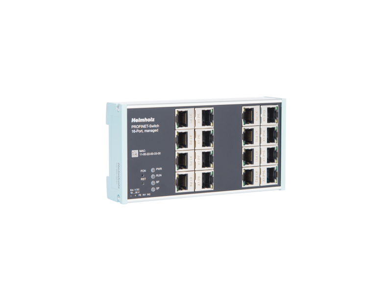 Helmholz PROFINET switch, 16-port, managed, Quick Start Guide, CD incl. with GSDML file