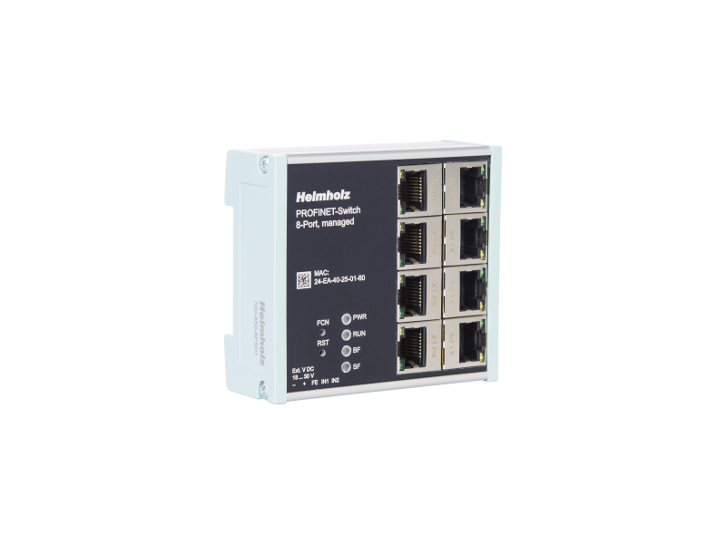 Helmholz PROFINET switch, 8-port, managed, Quick Start Guide, CD incl. with GSDML file