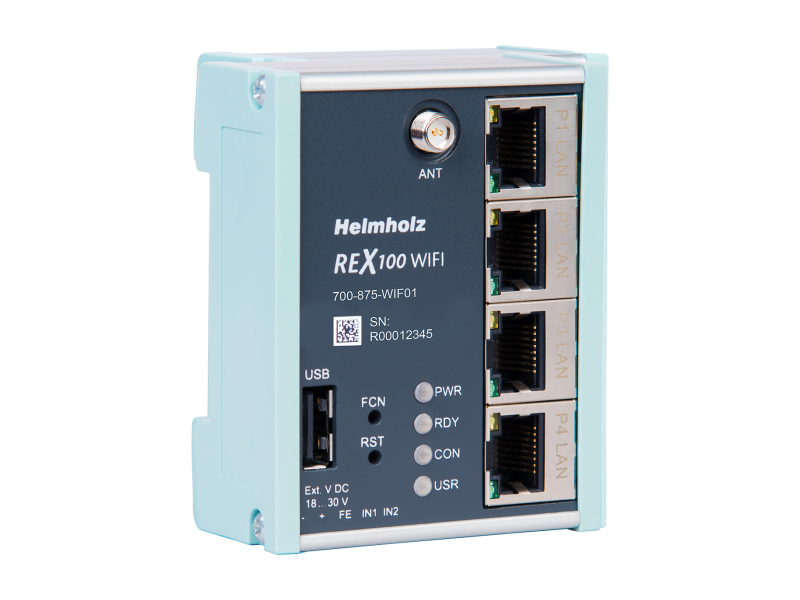 Helmholz REX 100 WiFi, 4 x LAN (switch)/1 x WiFi; 700-875-WIF01