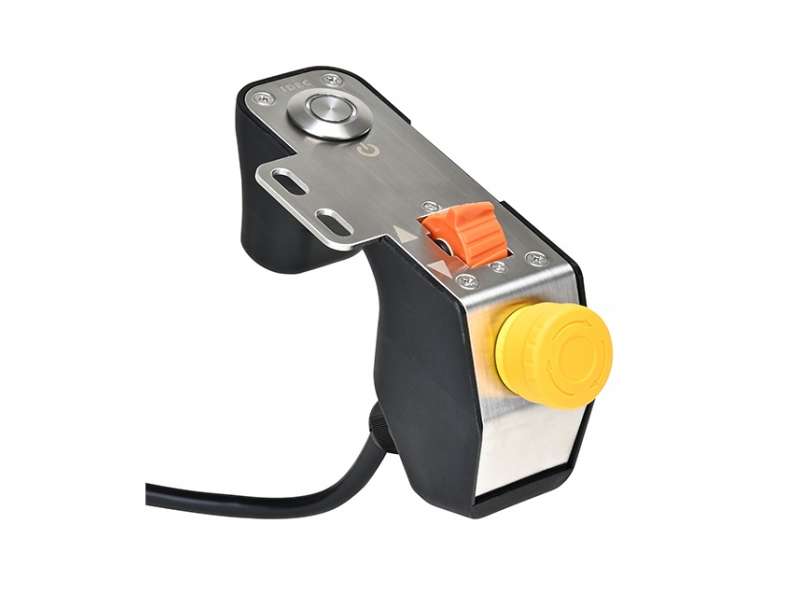 IDEC Assist Wheel Drive controller with power button, stop button, and status indicator light; EW9Z-1AC1R