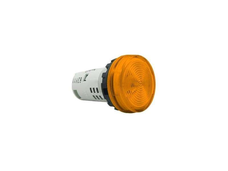 IDEC Pilot light / YW series, Ø30mm button, Plastic bezel , Unibody Amber 24V AC/DC; YW1P-1UQ4A