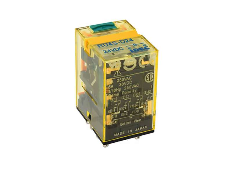 IDEC RU Universal Relay Plug-In 4PDT 6A 24VDC diode; RU4S-CD-D24