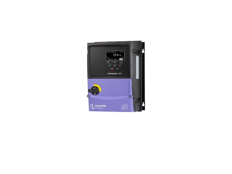 INVERTEK DRIVES Optidrive Eco; 0.75 kW (1 HP), 2.2 A, 380-480 V, 3PH IP66 With Disconnect Outdoor, ODV-3-240022-3F1E-MN