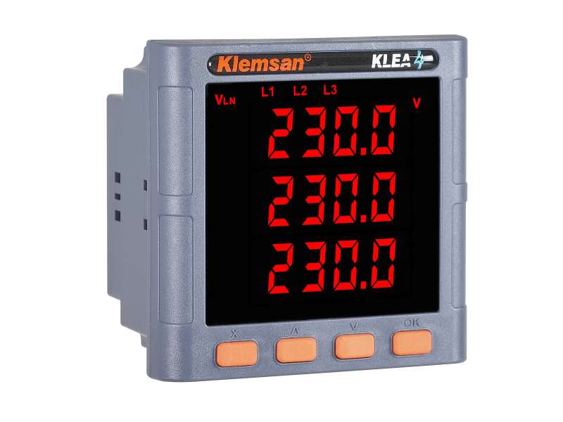Klemsan 3Ø Energy Analyzer KLEA 411R, 0-6A CT; 606706