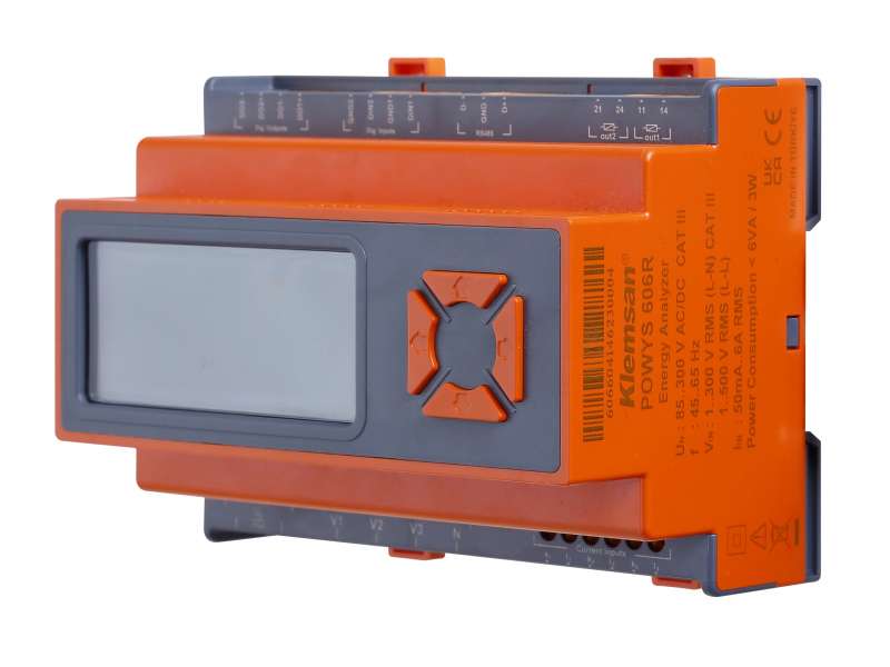 Klemsan 3Ø Energy Analyzer POWYS 506RD, 0-6A CT; 606602