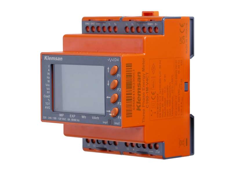 Klemsan 3Ø MID Energy Meter 5100-1Q-V2CT, 3P4W & 3P3W, need CT ; 606817