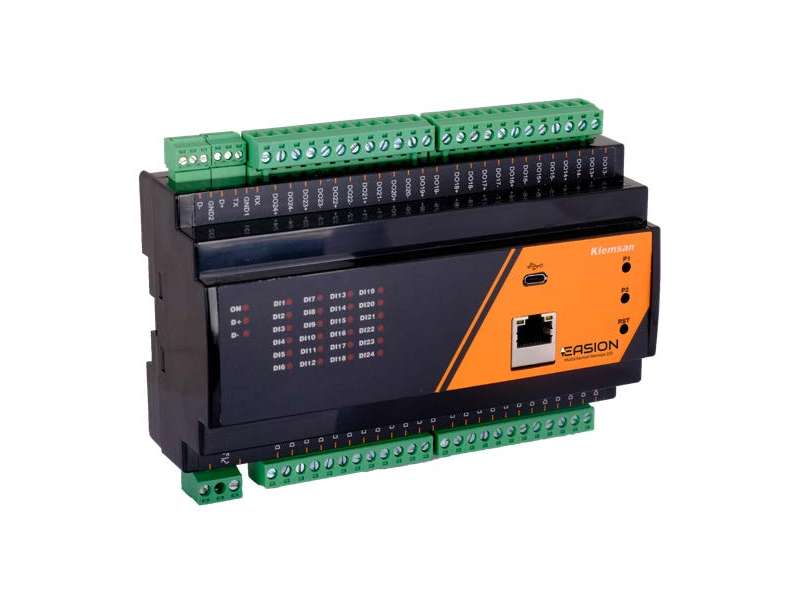 Klemsan Multi-Channel Remote I/O, RS485, USB, Ethernet (Modbus TCP), 12 DI (wet), 12 RO; 260107