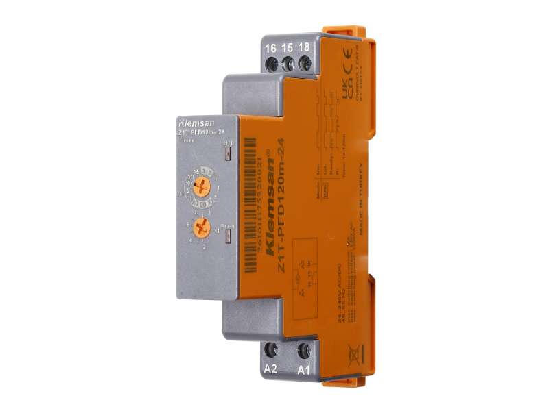 Klemsan Timer Relay Z1T-PFD120m-24, Power off delay timer-120 min, 1 CO; 261011