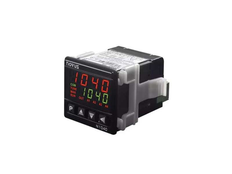 NOVUS N1040-PRAR USB 24V Temp. controller, 2 relays + pulse out + analog out, 48x48 mm; 8104211440