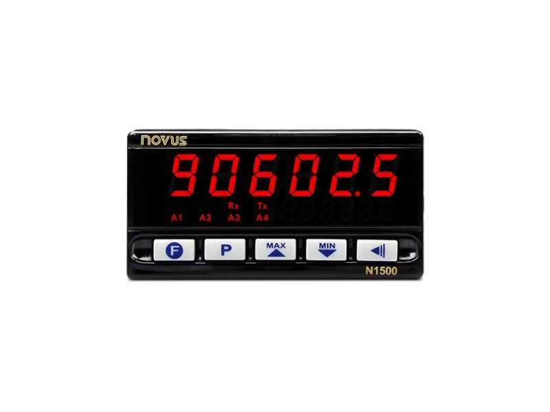 NOVUS N1500 RS485 24V Universal Input Panel Meter, 4 relays + 4-20 mA, 96x48mm; 8150000234