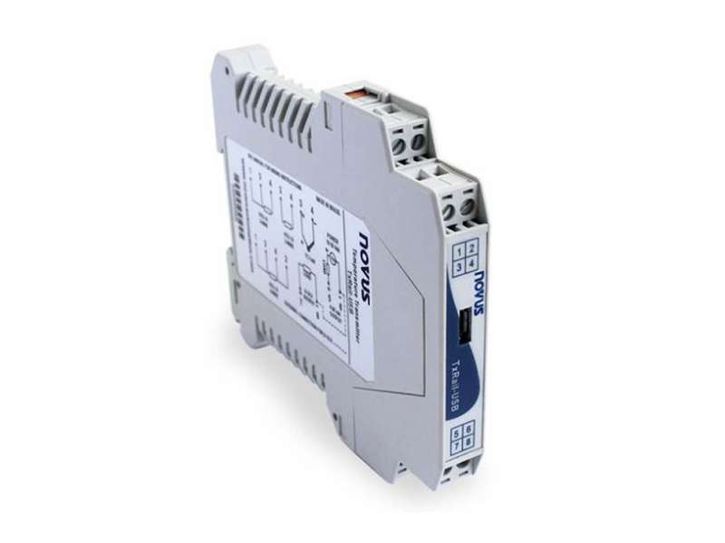 NOVUS TxRail-USB DIN rail temperature transmitter 4-20mA and 0-10 Vdc out; 8806037306