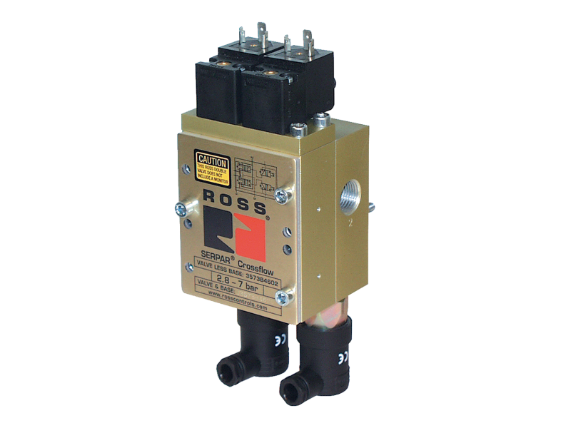 ROSS EUROPA Double Valves with or w/o Pressure Switches, Ports 1/4 to 3/4 , SOLENOID VALVE PNEUMATIC; 3573C4652W