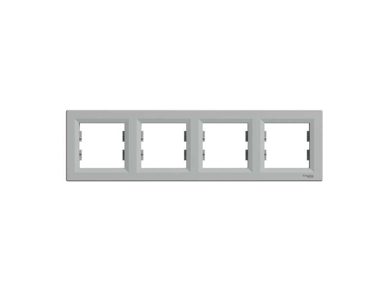 Schneider Electric Asfora - horizontalni ram za 4 elementa, aluminijum;EPH5800461