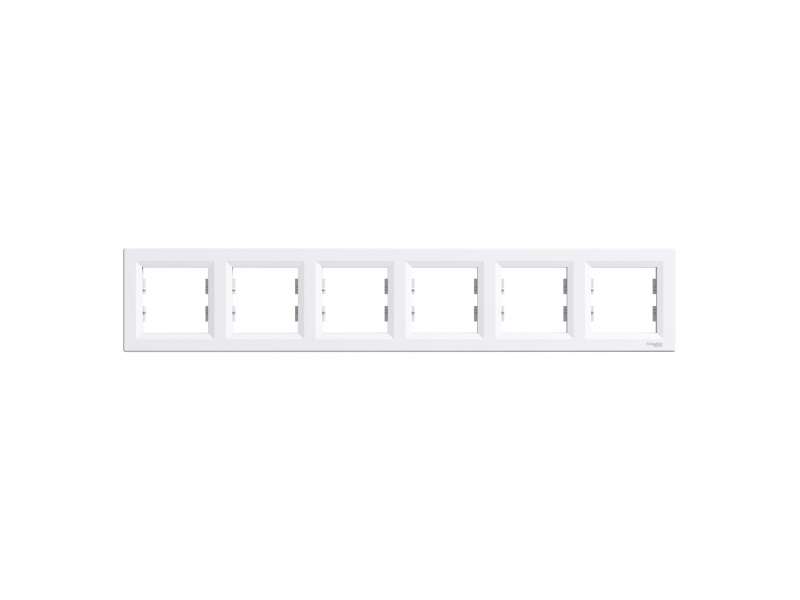 Schneider Electric Asfora - horizontalni ram za 6 elemenata - beli;EPH5800621