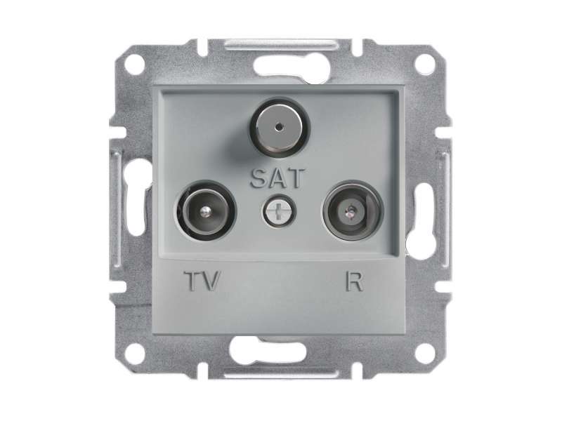 Schneider Electric Asfora - TV-R-SAT prolazna utičnica (4dB), bez rama, aluminijum;EPH3500261