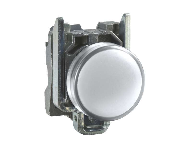 Schneider Electric Bela kompletna signalna lampica Ø22 ravna sočiva sa integrisanim LED 110…120V;XB4BVG1