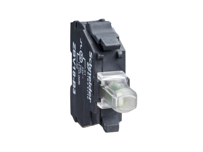 Schneider Electric Beli svetlosni blok za glavu Ø22 integrisan LED 24...120V vijčani priključak;ZBVBG1