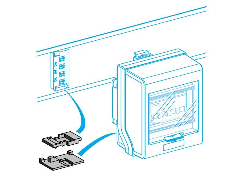 Schneider Electric Canalis - 10 uređaja za blokiranje otcepnih kutija - KNB - crveni