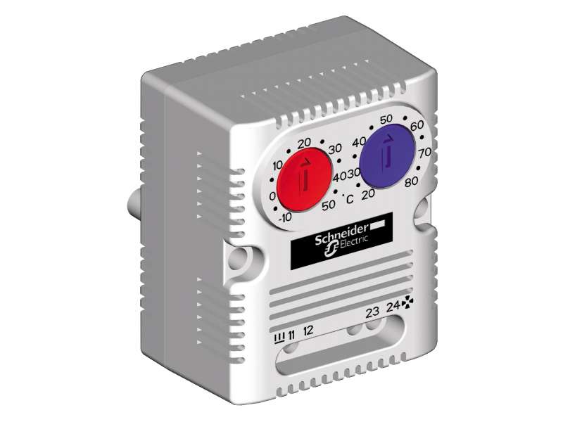 Schneider Electric ClimaSys CC - dupli termostat 250V - opseg 0…60°C - 1NO/NC - °C; NSYCCOTHD