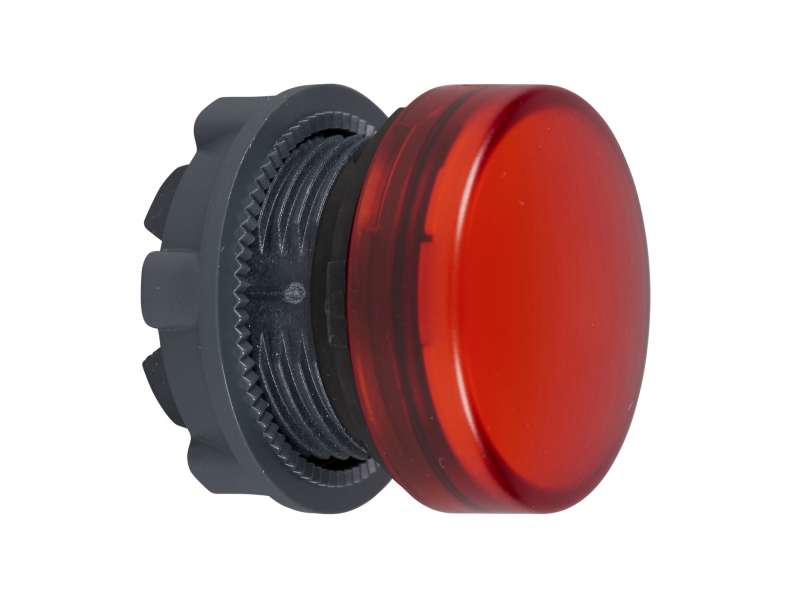 Schneider Electric Crvena glava signalne lampice Ø22 ravna sočiva za integrisan LED;ZB5AV043