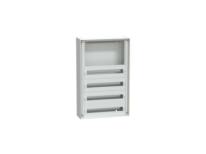 Schneider Electric Enclosure, PrismaSeT G, for modular devices, wall mounted, W600mm, H930mm (4R + incomer), IP30, with front plates, Pack 250; LVS
