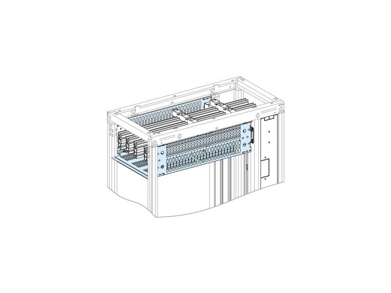 Schneider Electric Front and rear barriers, PrismaSeT P, form 2 horizontal partitioning, height 4M, for enclosures W650 D600; LVS04966