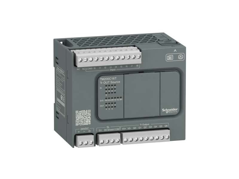 Schneider Electric Kontroler M200 16 I/O tranzistorski, source logika ; TM200C16T