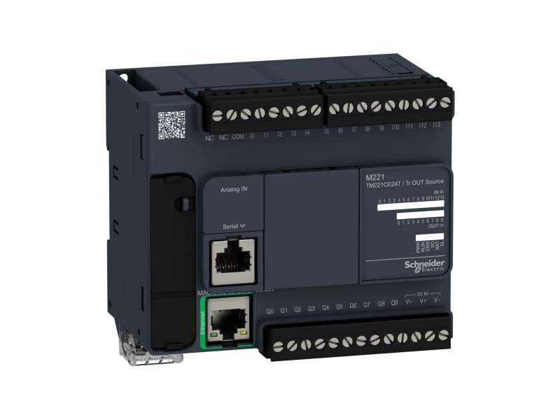 Schneider Electric Kontroler M221 24 IO tranzistorski PNP Ethernet ; TM221CE24T