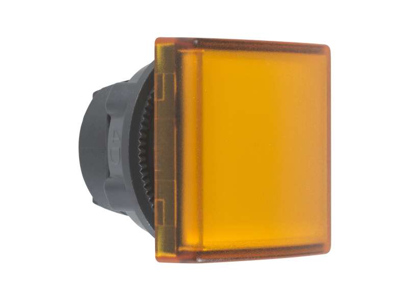 Schneider Electric Kvadratna narandžasta glava signalne lampice Ø22 ravna sočiva za integrisan LED;ZB5CV053