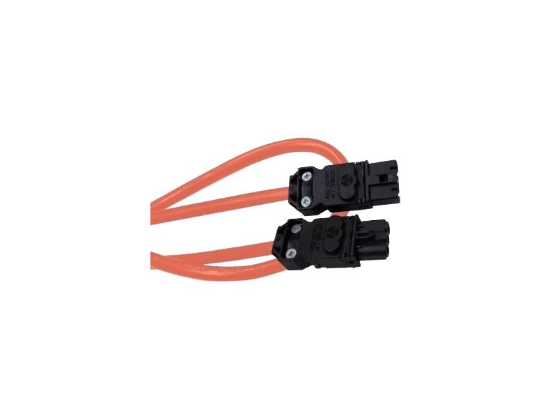 Schneider Electric Orange Interconnection cable 1,5m long for IEC Multi-fixing LED lamps;NSYLAM1MN