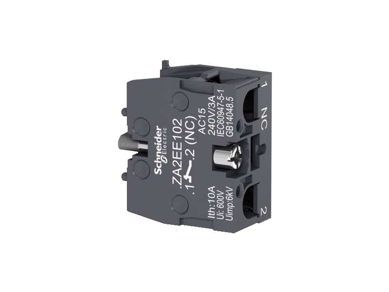Schneider Electric Pojedinačni kontaktni blok za glavu Ø22, 1 NC;ZA2EE102