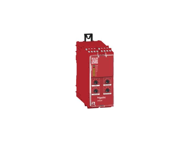 Schneider Electric Safety module, Harmony Safety Automation, Cat.4, features XPSUAK + delayed outputs, 24v AC/DC, screw;XPSUAT13A3AP