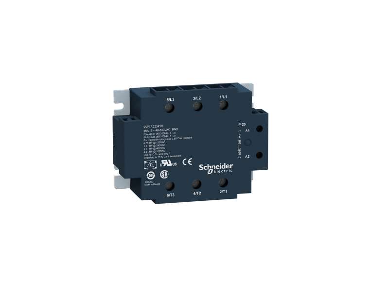 Schneider Electric Solid state relej - montaža na panel - ulaz 4-32 V DC, izlaz 48-530 V AC, 25A;SSP3A225BD