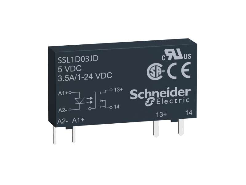 Schneider Electric Solid state relej, utični, ulaz 15-30 V DC, izlaz 1-24 V DC, 3.5A;SSL1D03BD