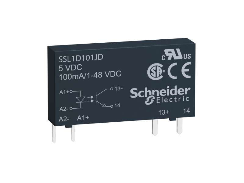 Schneider Electric Solid state relej, utični, ulaz 16-30 V DC, izlaz 1-48 V DC, 0.1A;SSL1D101BD