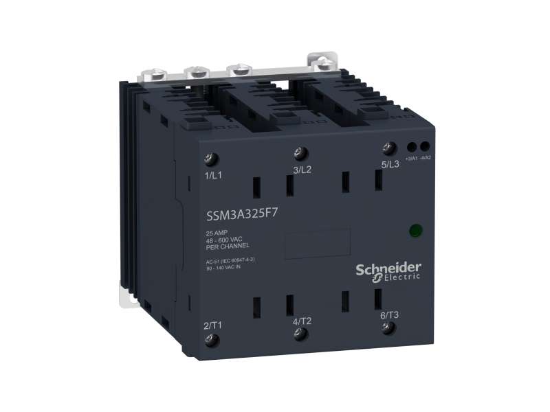 Schneider Electric Solid state relej - za DIN šinu - ulaz 4-32 V DC, izlaz 48-600 V AC, 25A;SSM3A325BD
