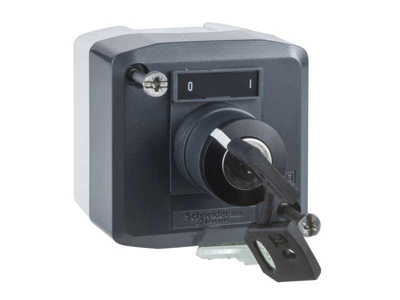 Schneider Electric Tamnosiva upr. kutija - 1 izborni prekidač Ø22 prekidač sa ključem 1NO; XALD144
