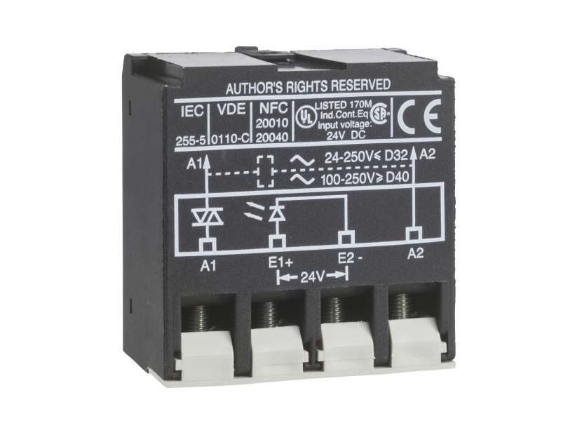 Schneider Electric TeSys D - interfejs modul - tranzistorski - 24 V DC / 250 V AC;LA4DWB