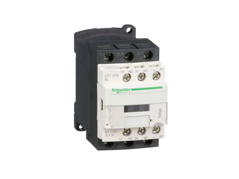 Schneider Electric TeSys D kontaktor - 3P(3 NO) - AC-3 - <= 440 V 9 A - 24 V DC kalem; LC1D09BL